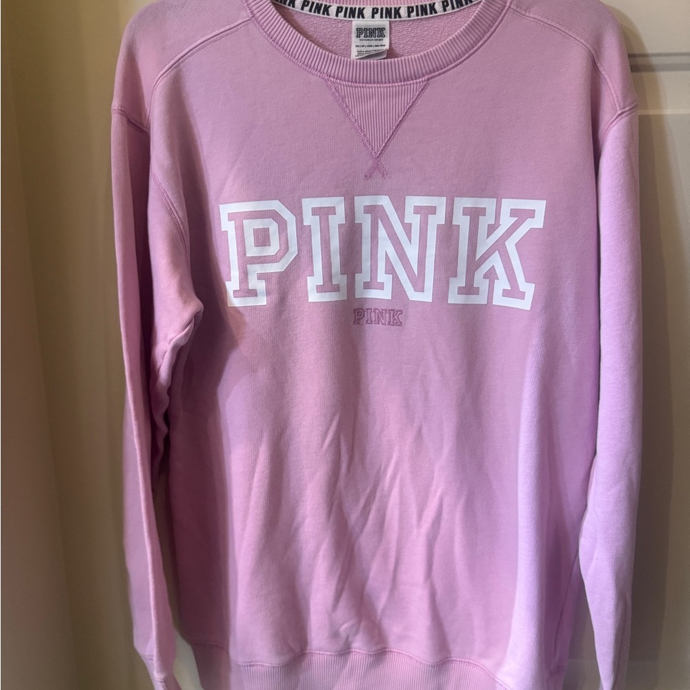 PINK Victoria's Secret Lavender Crew‎ Neck Sweater